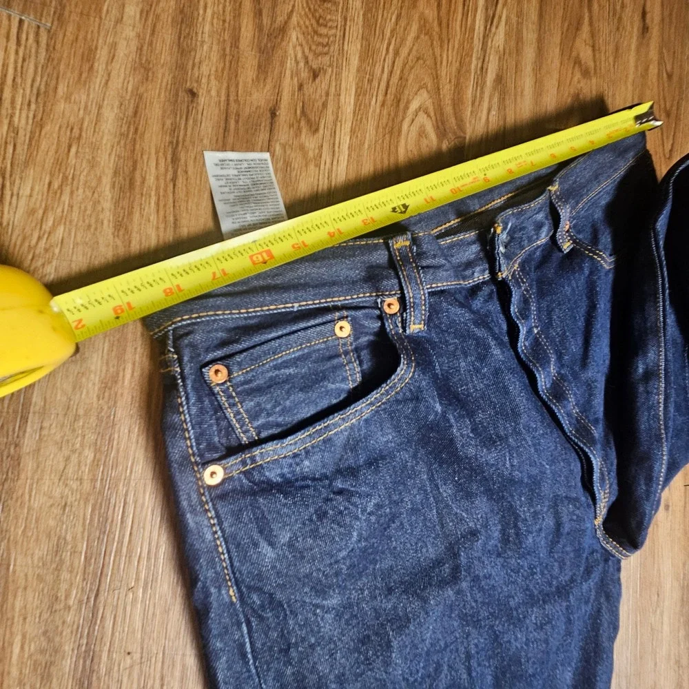 Levi's 501 Original Fit Jeans 40x32 Straight Button Fly‎ Dark Wash Closet Staple